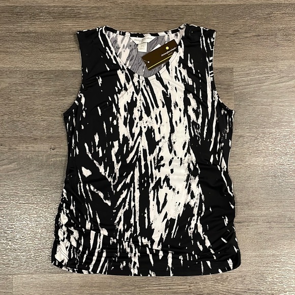 Christopher & Banks Tops - Christopher and Banks Women’s Black and White Dressy Shirt Tank